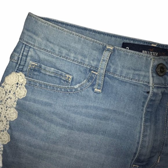 Hollister Lace High Rise Short-Short 3 26 - Picture 2 of 8